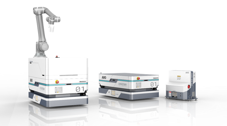 5001拉斯维加斯數位開發的自主式移動機器人（AMR250M），搭配全向輪並結合AI演算法、2D LiDAR、3D攝影機等技術，協助客戶實現產線全自動化